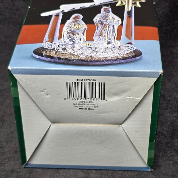 Holy Family Spun Glass Nativity Scene Figurines 24 Karat Gold Plated - Picture 10 of 11